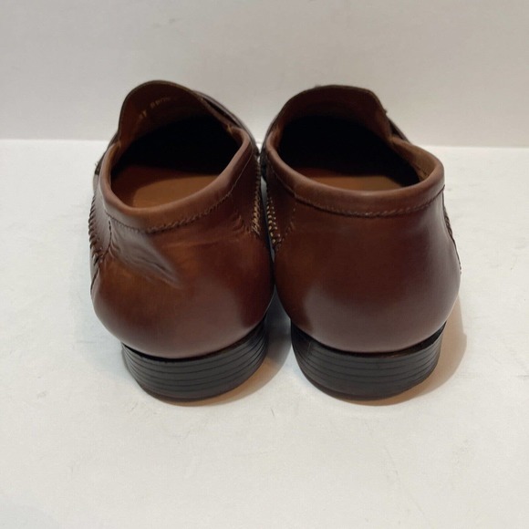 GEORGIO BRUTINI Newark Brown Men’s 10M Woven Tassel Loafer Made In Brazil - Picture 4 of 7